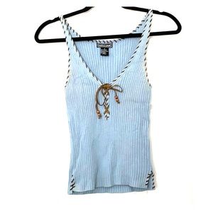 Lace up Sweater tank top